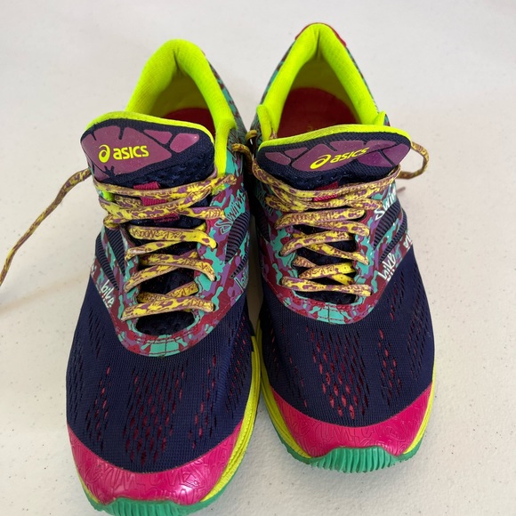 Asics WMNS Gel-Noosa Tri 9 1/2 Purple Yellow T580N-4907 - Picture 2 of 12